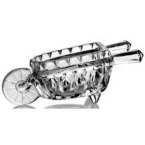 Vintage Mikasa Garden Gifts Crystal Glass Decorative Wheelbarrow Dish